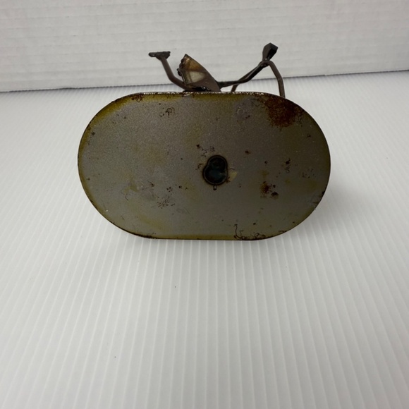 Handmade Welded Metal Figure Skater Sculpture Folk Art 6” Unique - Picture 8 of 8